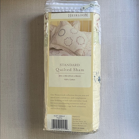 HomeTrends Quilted Floral  Sham - Picture 3 of 6